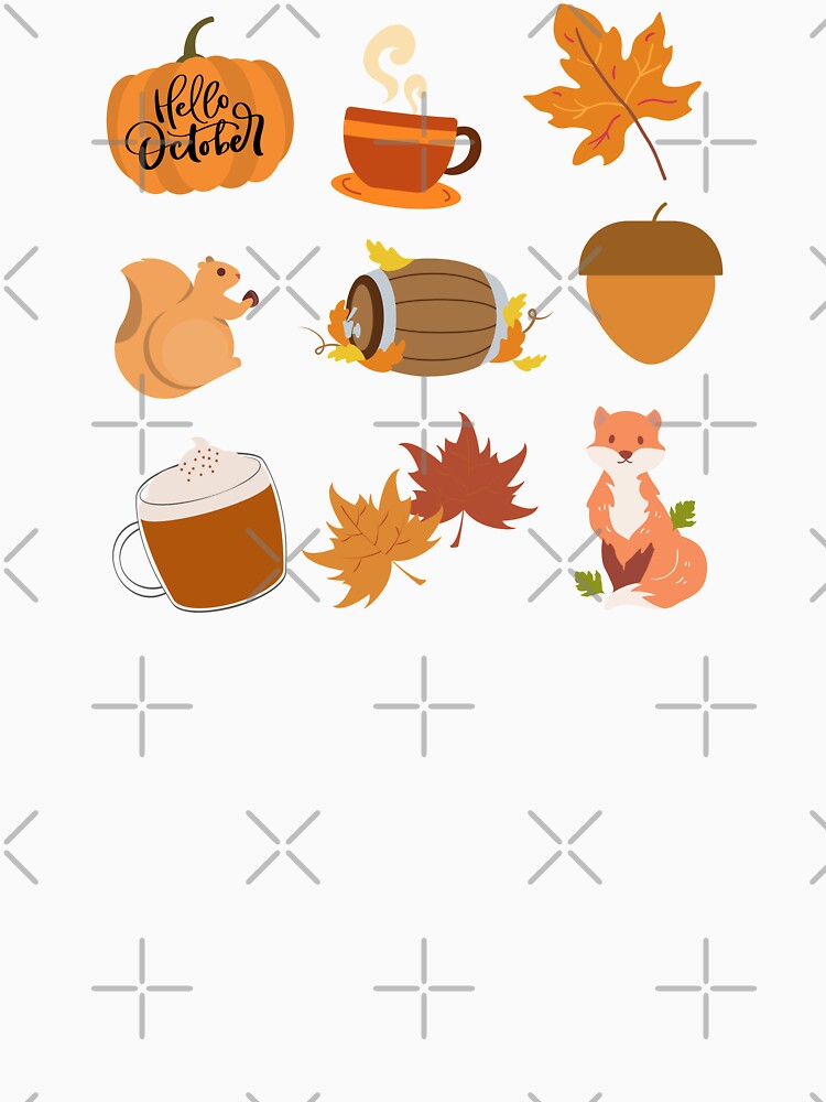 Cute October, fall vibes pattern - Fall enthusiast design by Theleochick