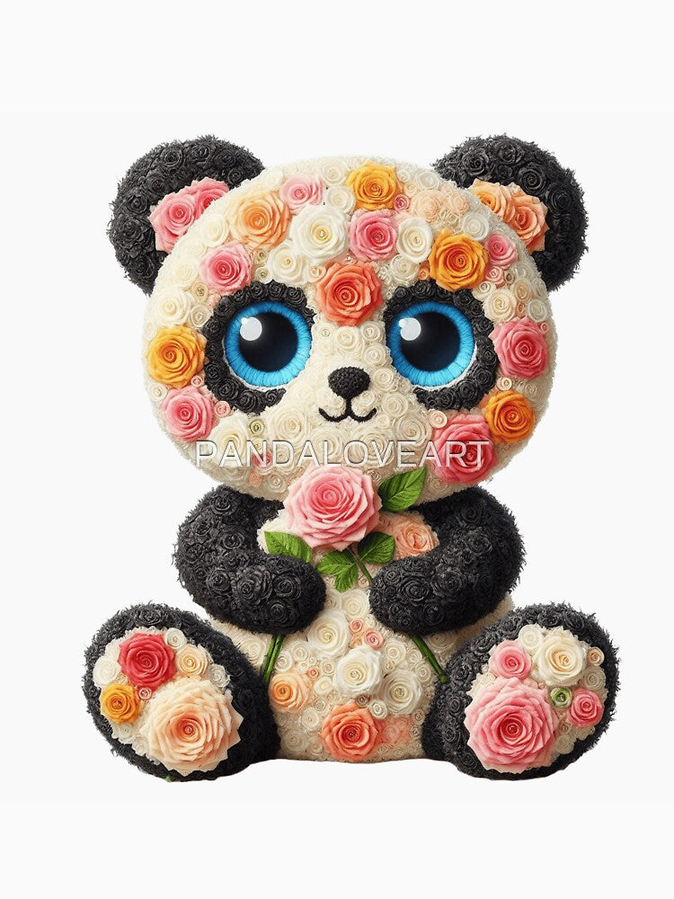 Flower Panda 6 by PANDALOVEART