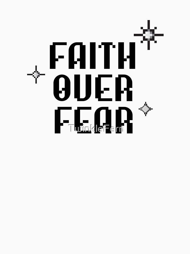 Faith Over Fear Christian Quote | Minimalist Bible Faith Typography by Blessed Be Your Name