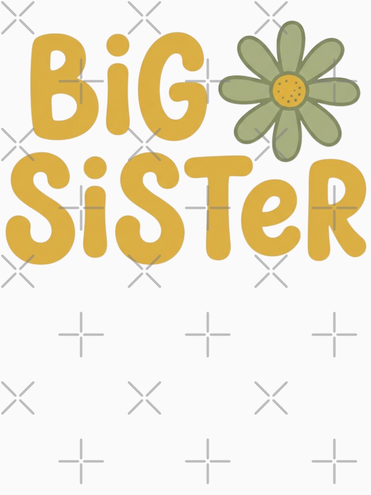 Big Sister Groovy Daisy Retro – Cute Sibling Reveal Outfit by raedattia