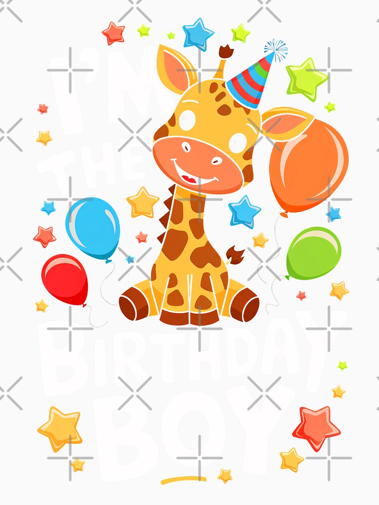 Funny Giraffe Birthday Boy Bday Boys Girls Kids by rafaeltto