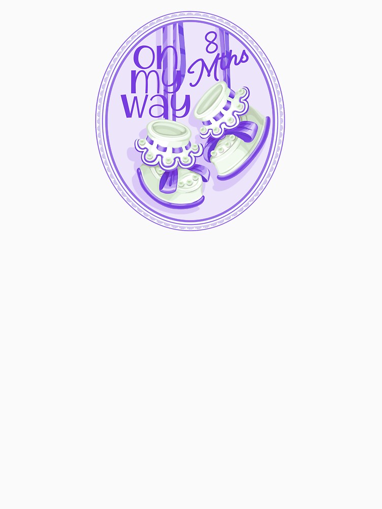 “On My Way - 8 Mths” Purple (Incl. Maternity & Baby Wear) by PawsitiveMum