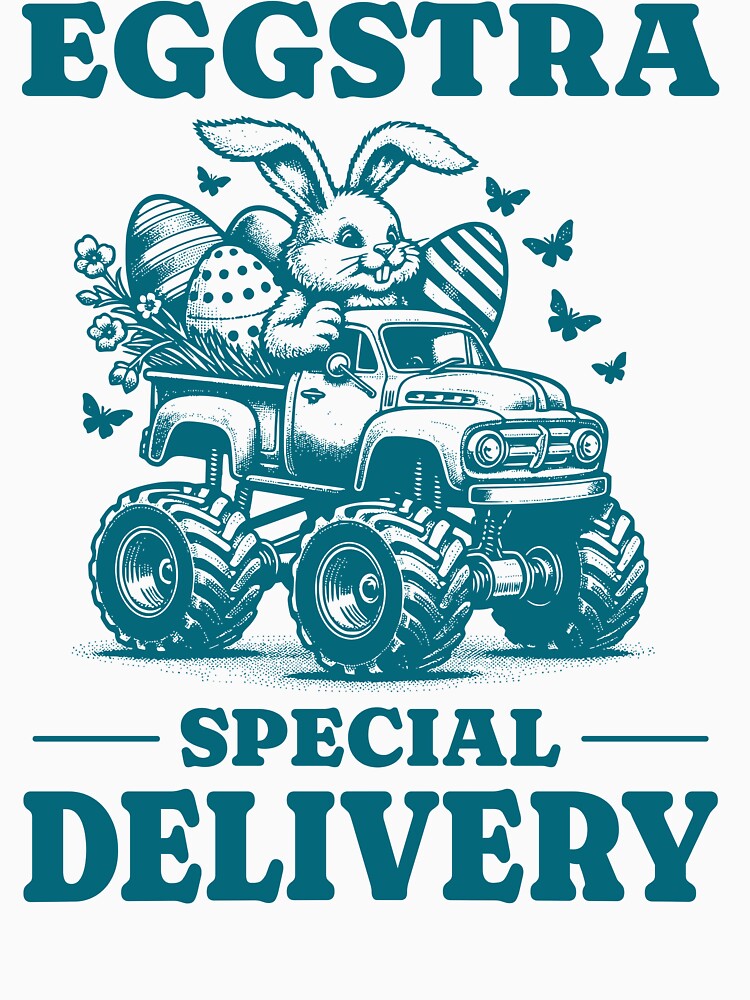 Eggstra Special Delivery Easter Bunny by MaxOutDesign