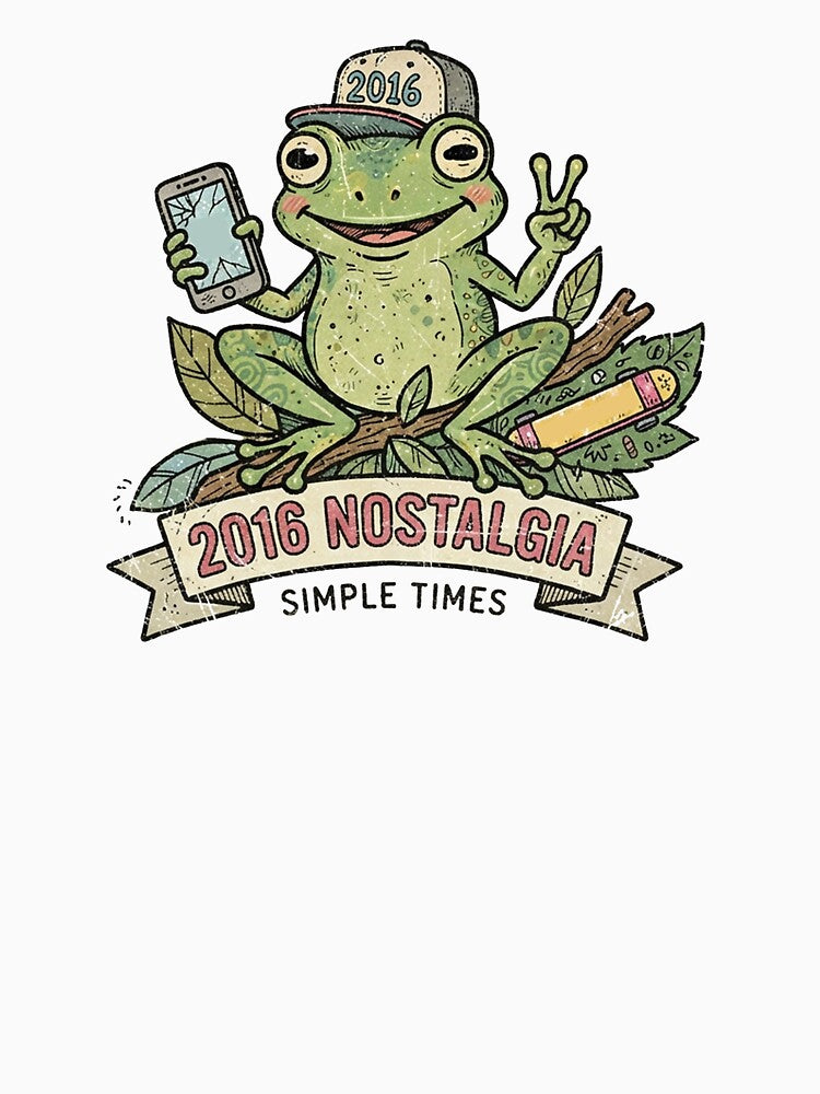 2016 Nostalgia Simple Times Y2K Funny Frog by Yellowriversss