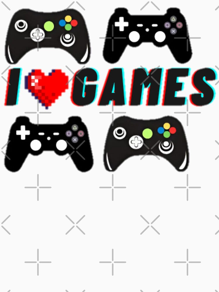 I Love Games-Retro Gaming Design by Nikshax