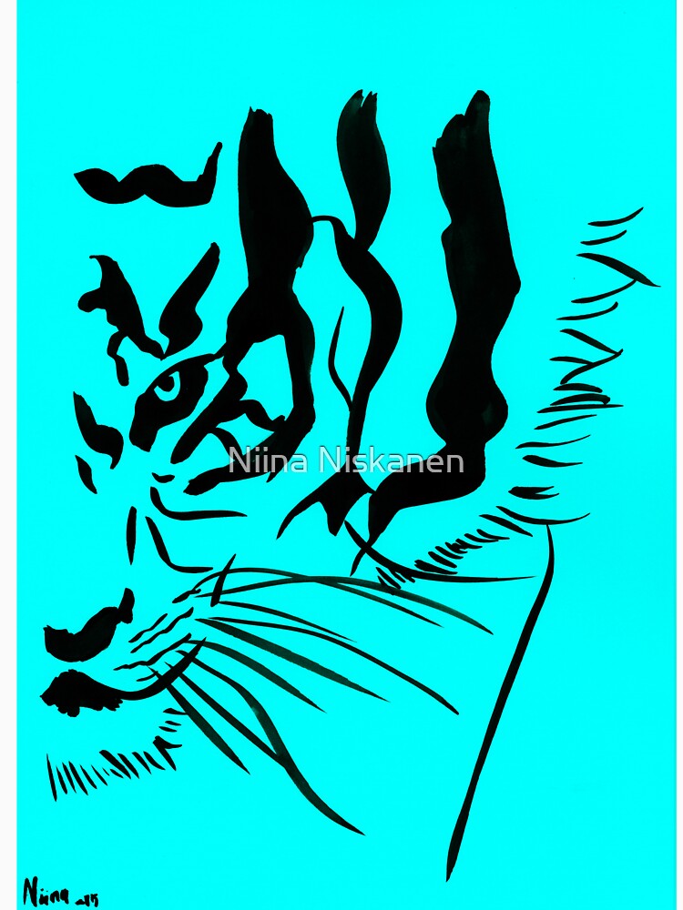 Eye of the Tiger - Black & Turquoise by Niina  Niskanen