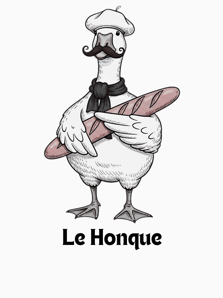 French Goose Shirt. Le Honque Funny T-shirt Tshirt Tee Tees T Gift. Silly France Trip Vacation Present For Animal Duck Bird Geese Meme Lover by MotivaChic