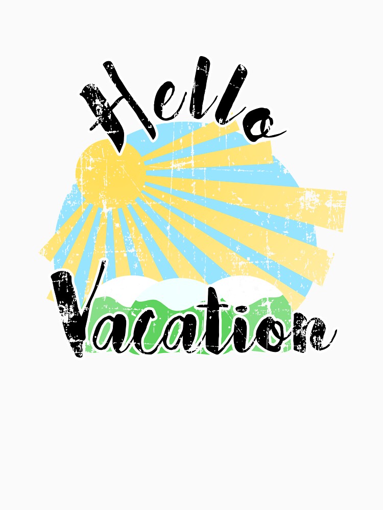 Distressed Hello Vacation Design by Angela Mello