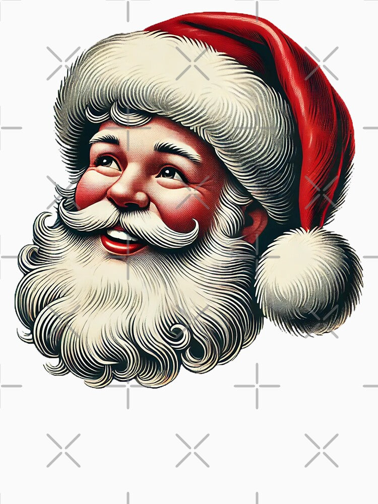 Santa Claus Vintage Clipart | Santa Claus Merry Christmas Face | Santa Claus Face Png | Retro Santa Christmas PNG Sublimation Design Gift by PixelBlooming