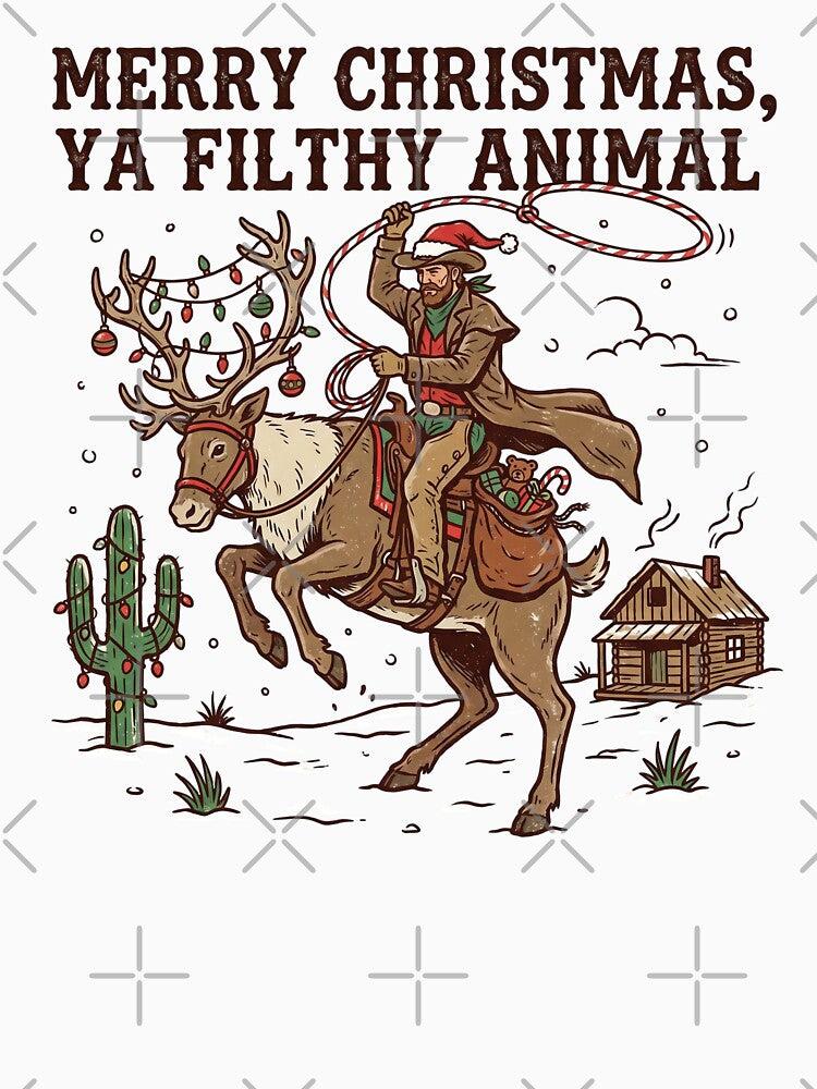 Merry Christmas Ya Filthy Animal Western Christmas by Milasneeze
