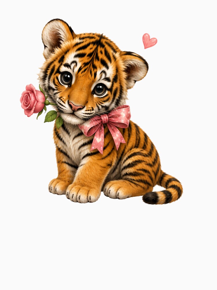 Tiger with rose by Savnyy