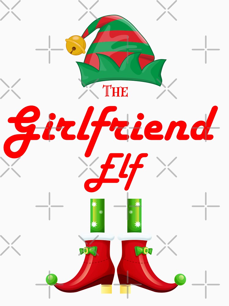 The girlfriend elf funny Christmas costume matching boyfriend/girlfriend couple by MorningTeeNmore