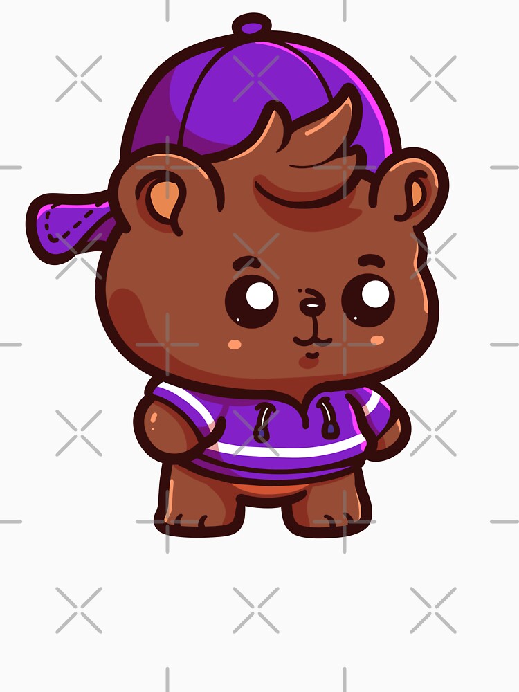 Millennial Bear Wearing Purple Merchandise by Voyshop