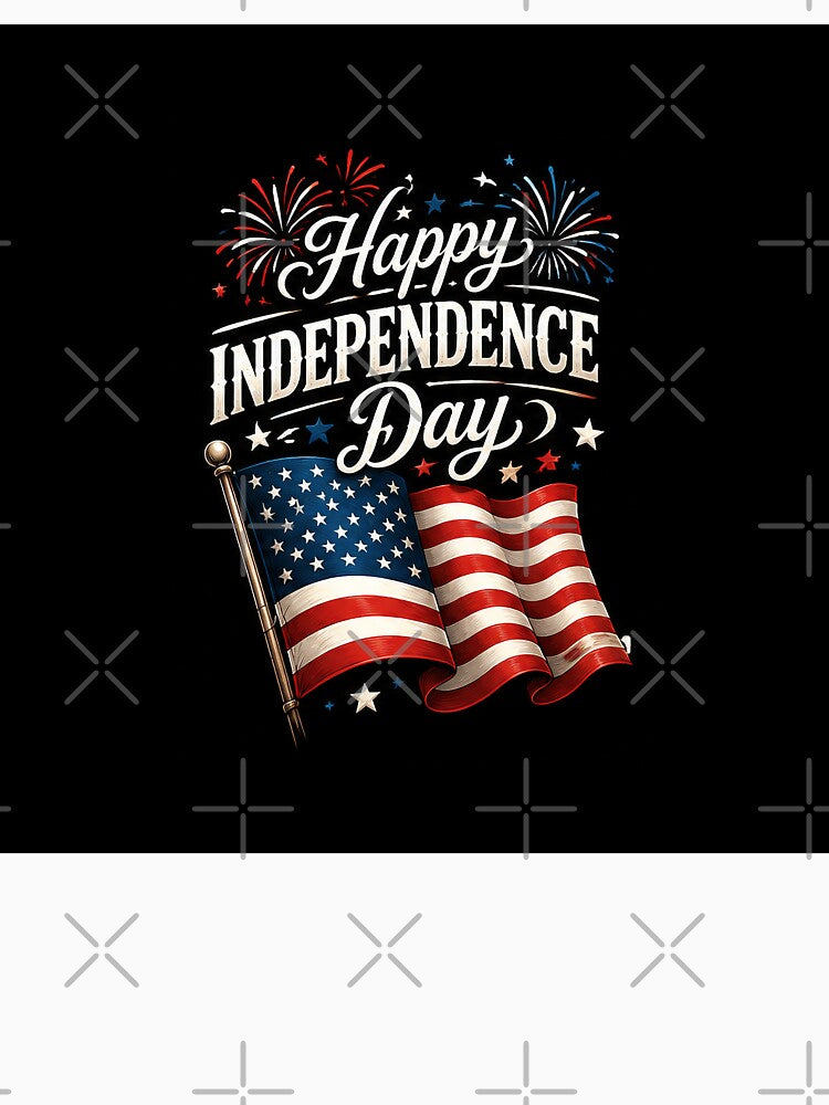 Happy Independence Day American Flag Fireworks – 4th of July Design by Bure-NS