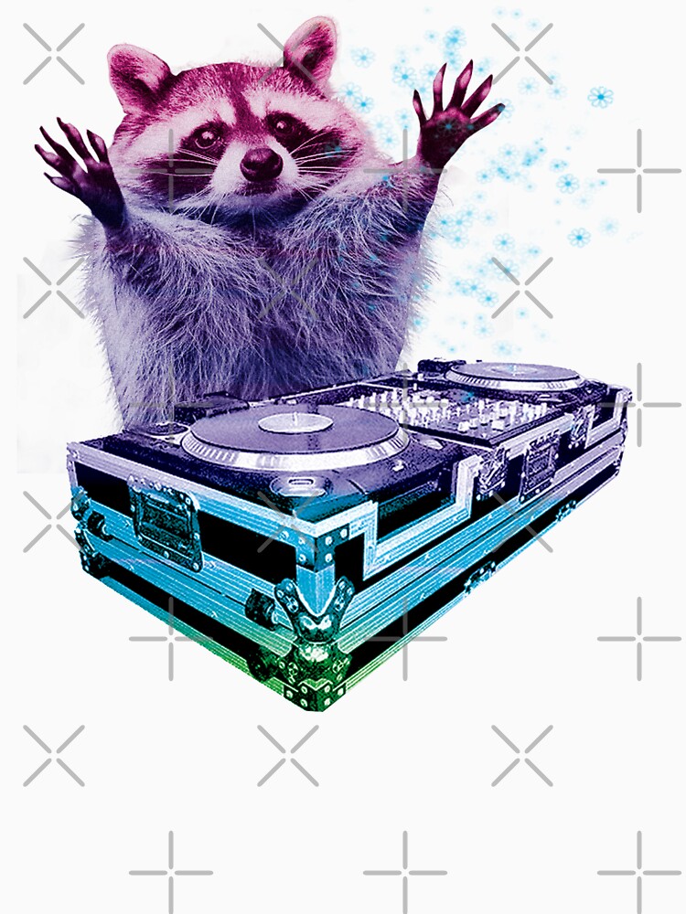 Rainbow DJ Raccoon Trash Panda by DFerraz