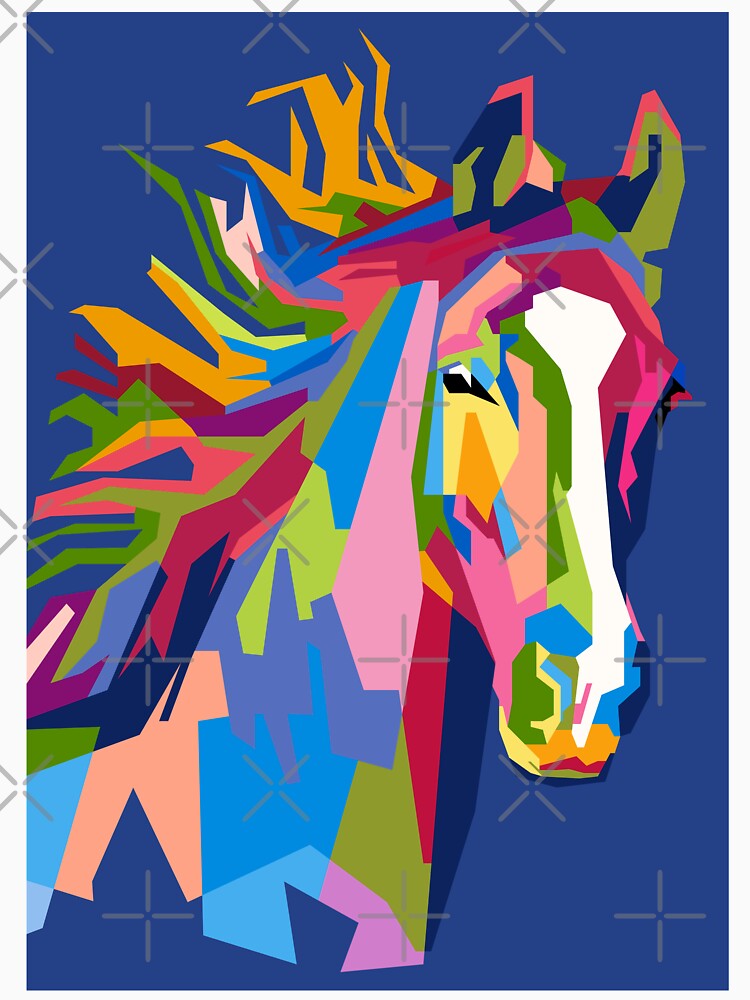 Abstract horse in WPAP Popart by smd90