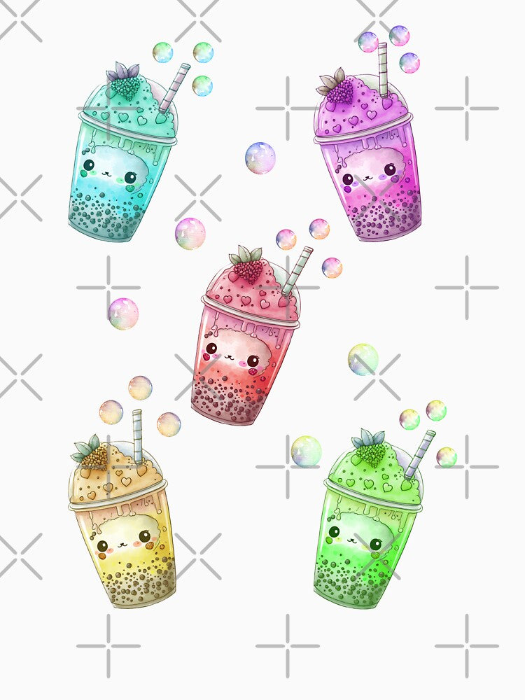 Boba Tea Bubble Kawaii Valentine's Day by franktact