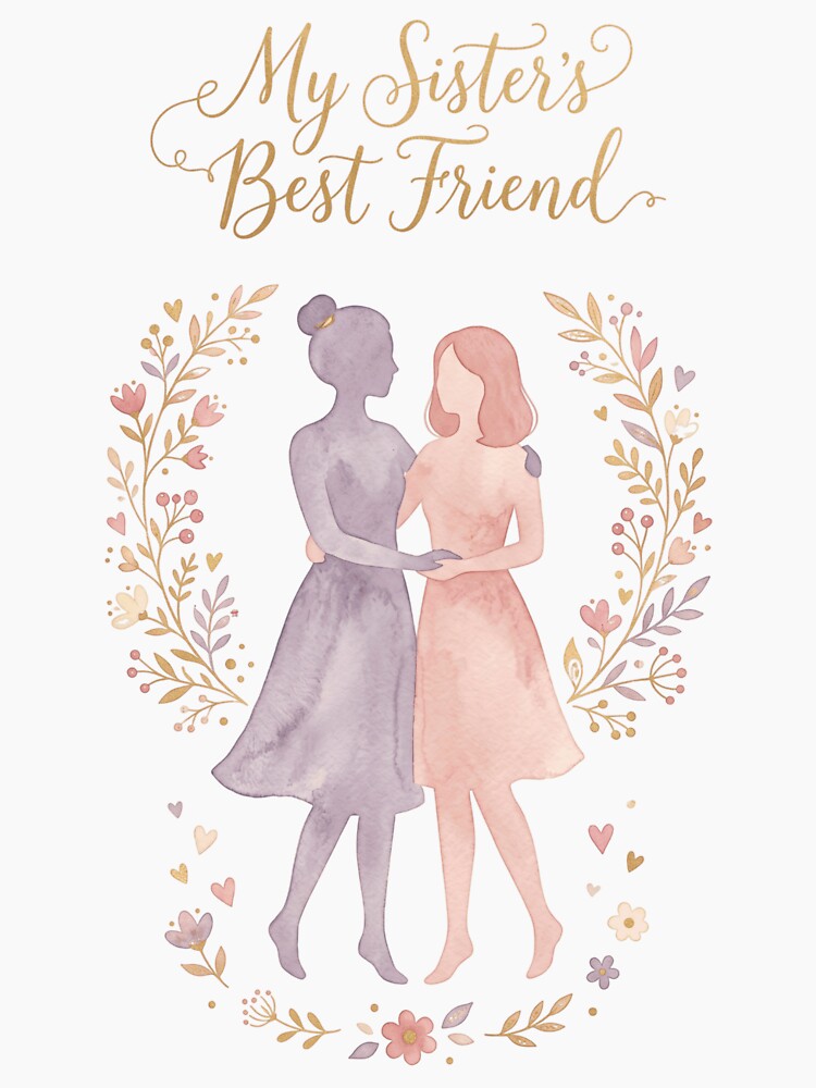 Sisters Best Friend Shirt | Best Friend Sister Gift T-Shirt | Cute Friendship Tee for Women | Gift for Best Friend Who Feels Like a Sister by PrintMemeLab