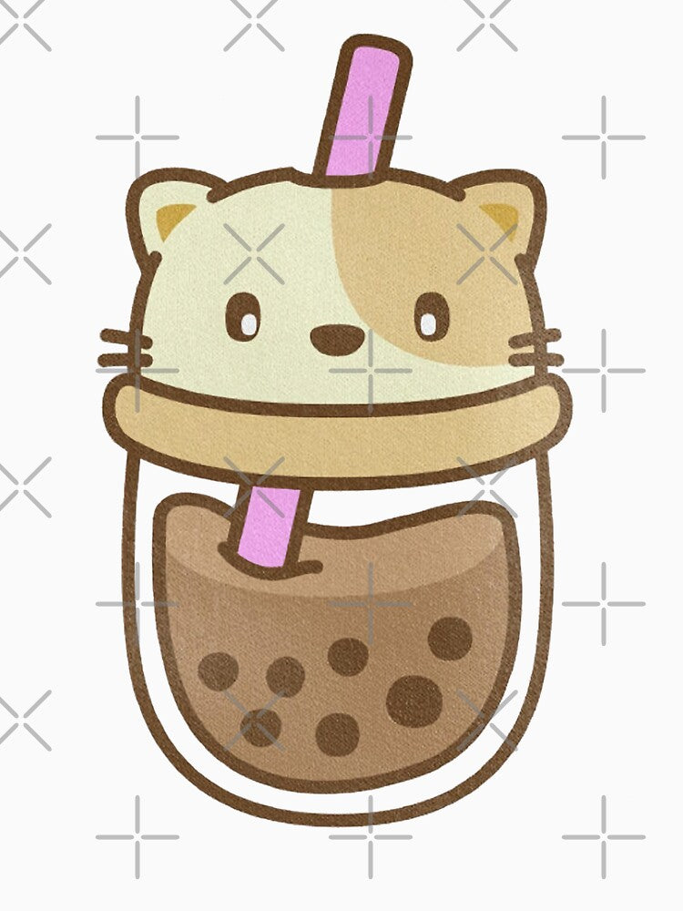 Boba Cat Cute Gift For Boba Milk Tea Lover by catprograming
