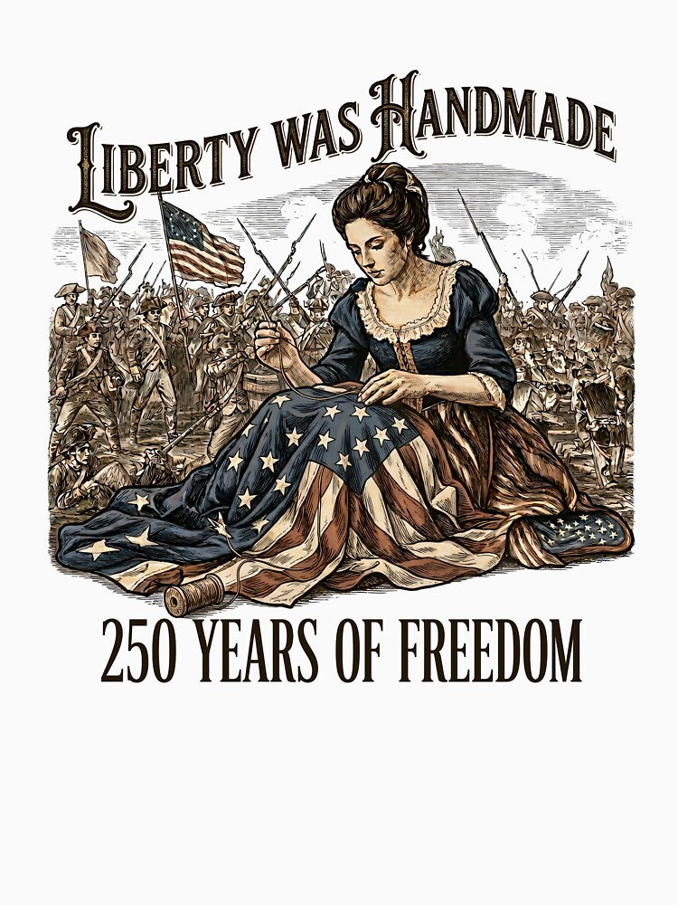 Liberty Was Handmade 250 Years of Freedom 4th of July America Independence Day by Ezim-Rambic