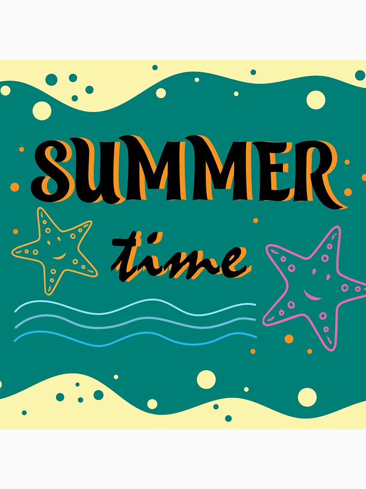 summer time banner, summer poster, enjoy the sunny summer, hello summer lettering theme by SabinArt