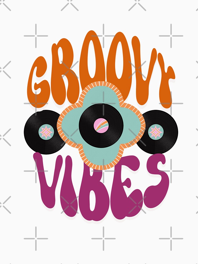 Groovy Vibes 70s vinyl record by Home Cyn Home