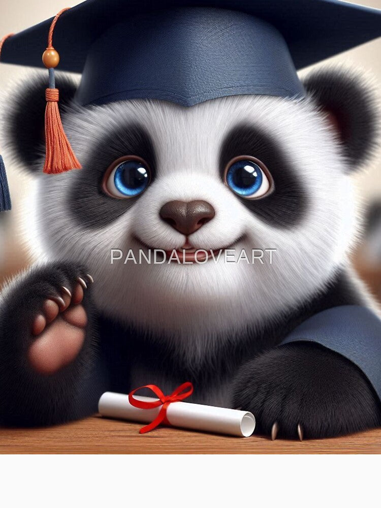Cute Graduate Panda 2 by PANDALOVEART