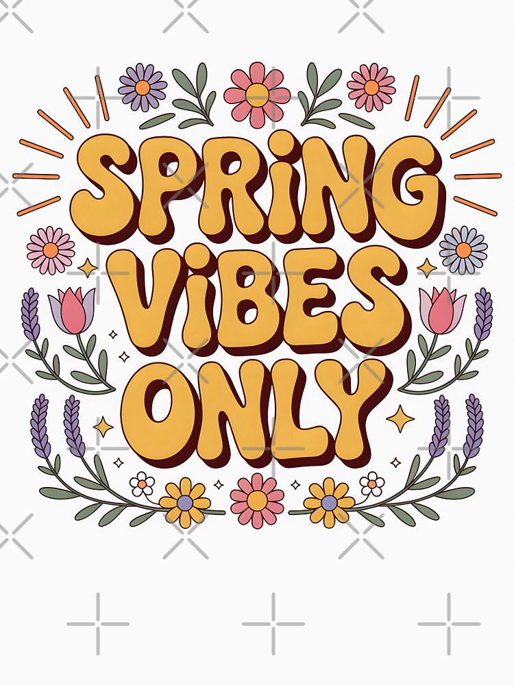 Spring Vibes Only – Retro Seasonal Design by Jollys-ArtShop