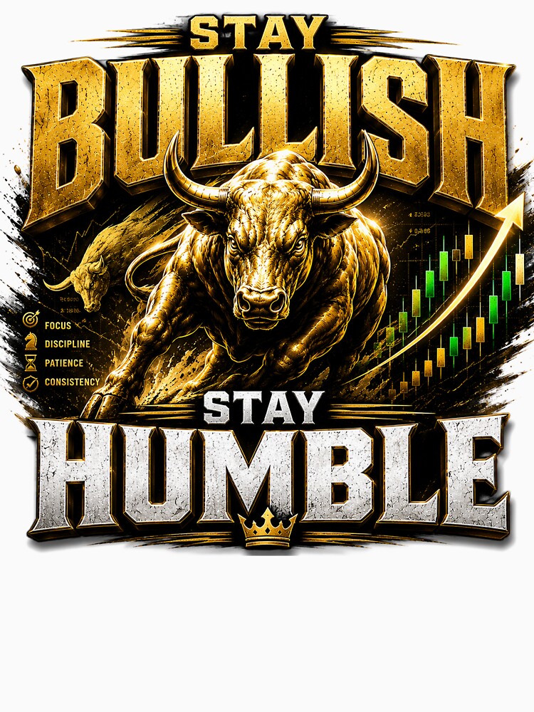 Stay Bullish Stay Humble Forex Trading Bull Market Trader Motivation by PipForgeStudio