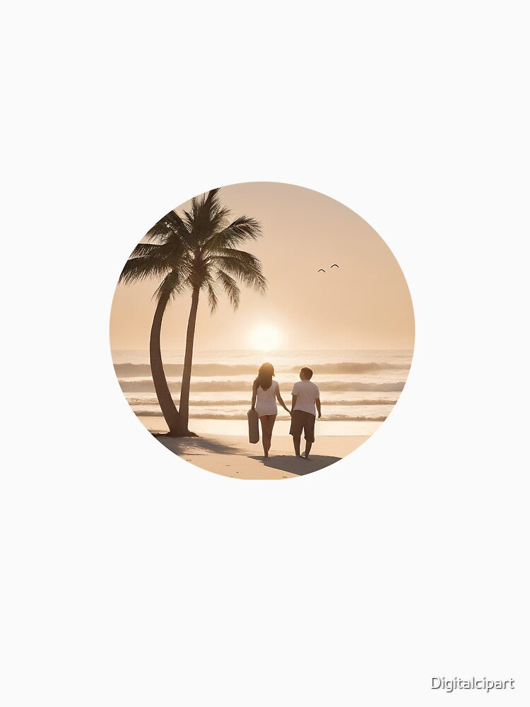 Couple walking in sunset by Digitalcipart