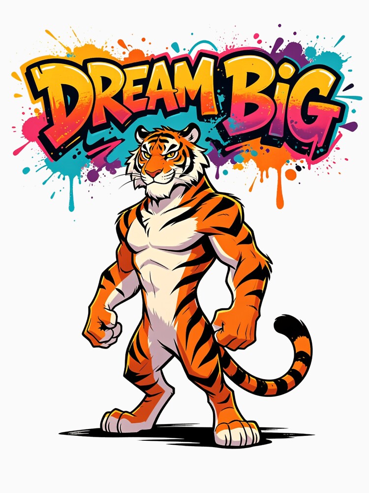 Dream Big Tiger Graffiti Style by LINSSEX Style • Urban & Sport Streetwear