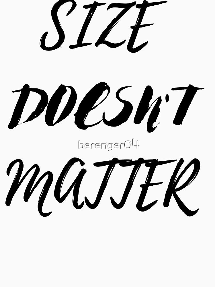 funny white lie t shirt party - Size doesn-t matter by berenger04