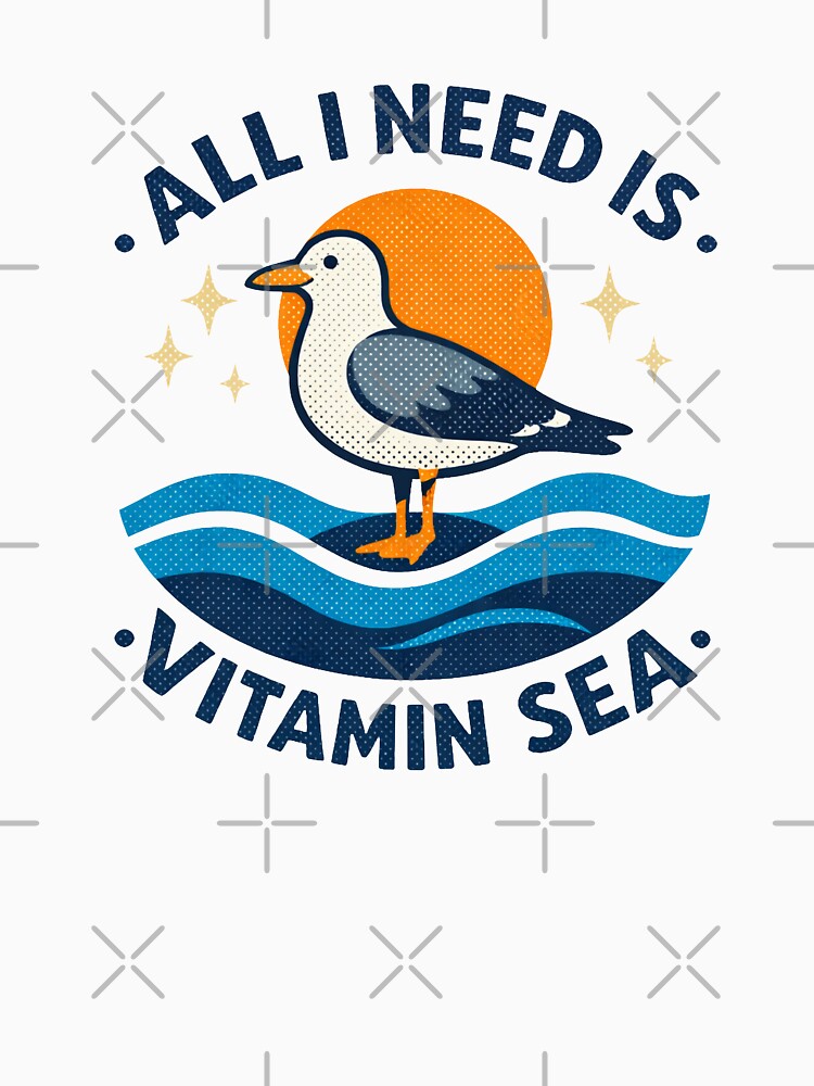 Vitamin Sea Sunset Seagull by PrintSmithArt