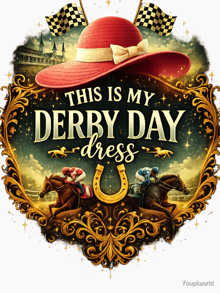 This Is My Derby Day Dress Hat – Pastel Horse Racing Spring Shirt & Sticker Design by Youpiworld