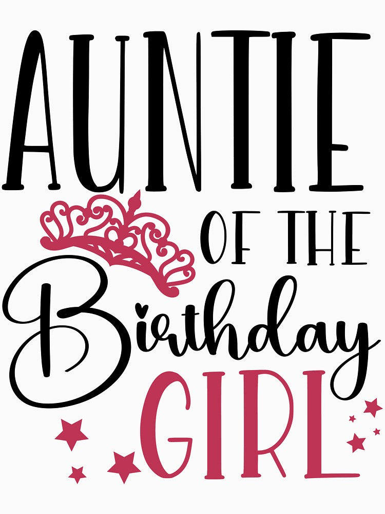 Family Matching Birthday Squad Auntie of the Birthday Girl Birthday Squad Party Favors by mysticblvd
