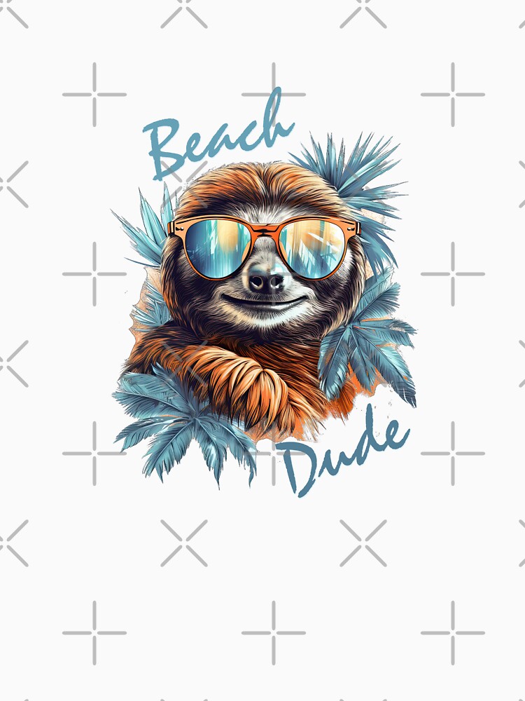 Beach Dude Sloth by TeePulseMania