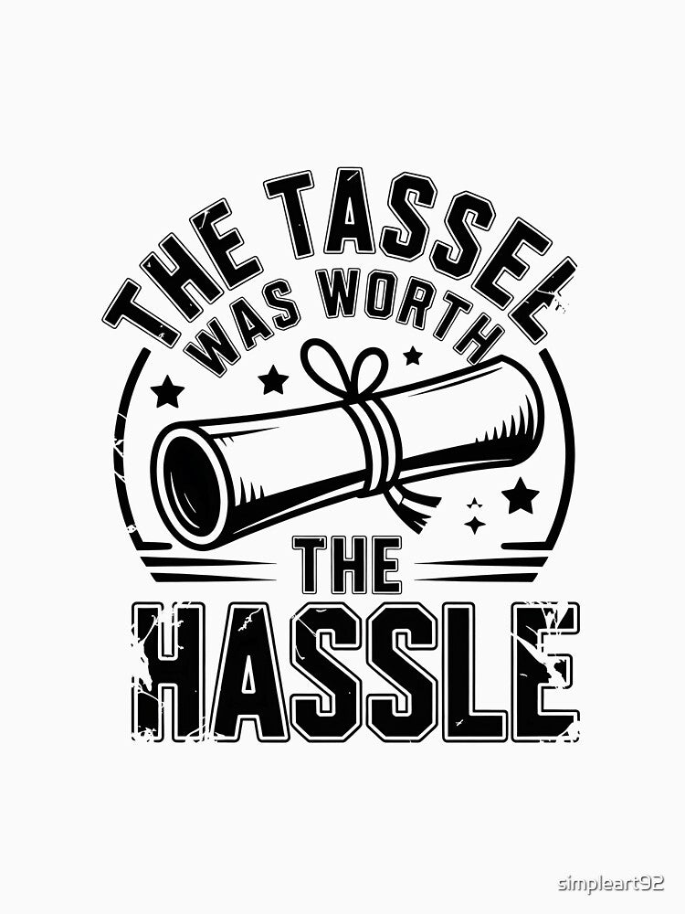 The Tassel Was Worth The Hassle – Retro Graduation Class of 2026 T-Shirt Design by simpleart92