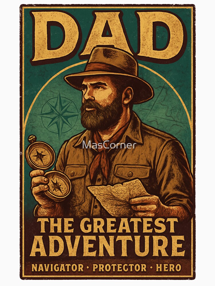 Dad The Greatest Adventure Vintage Fathers Day Gift by MasCorner