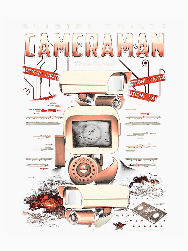 Cameraman Skibidi Toilet Meme Graphic Poster Design by aliciabbja