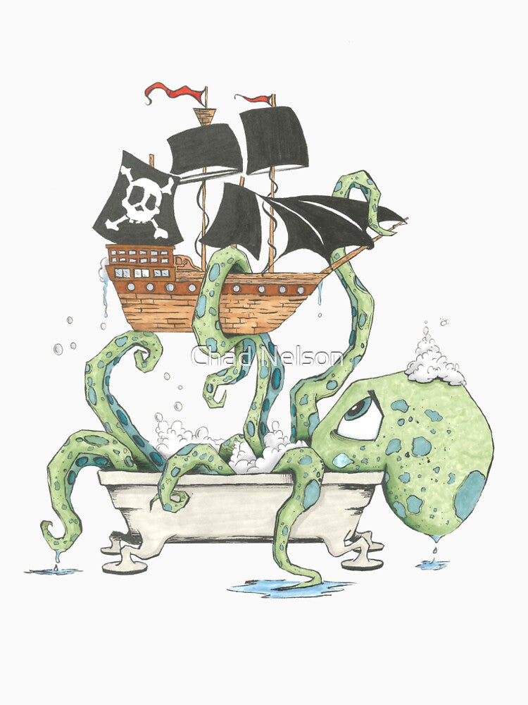 Kraken in the Tub by Chad Nelson