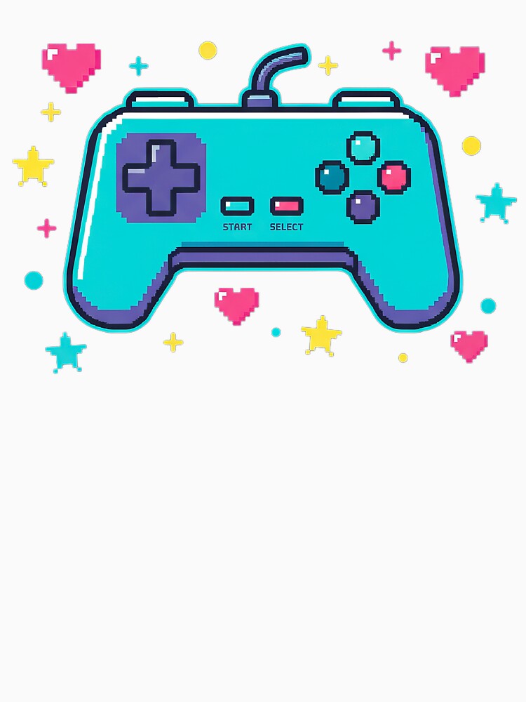Pixel Heart Retro Game Controller by BlurBlurDesign