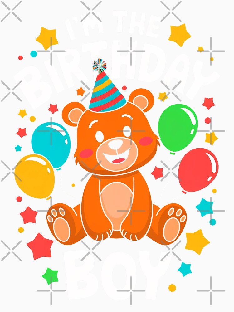 Funny Bear Birthday Boy Bday Boys Girls Kids by rafaeltto
