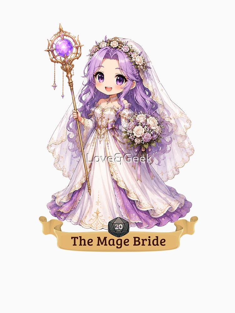 The Mage Bride | Chibi-style wedding design for role-playing couples by Love&Geek