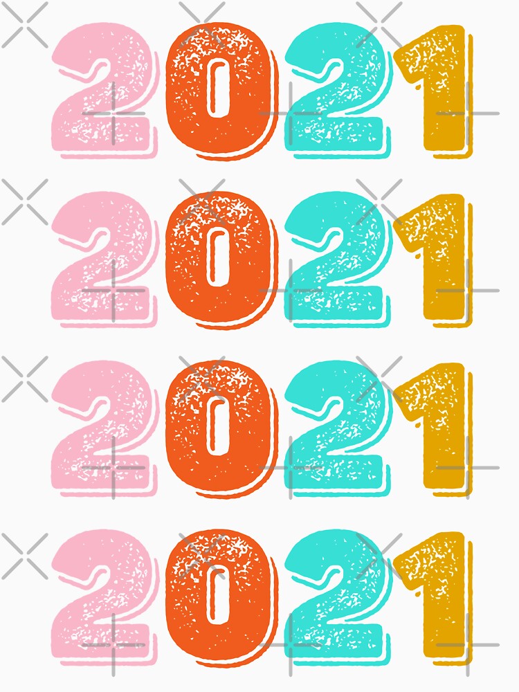 2021 new year - bold retro vintage looking distressed style by Mindy Bubble