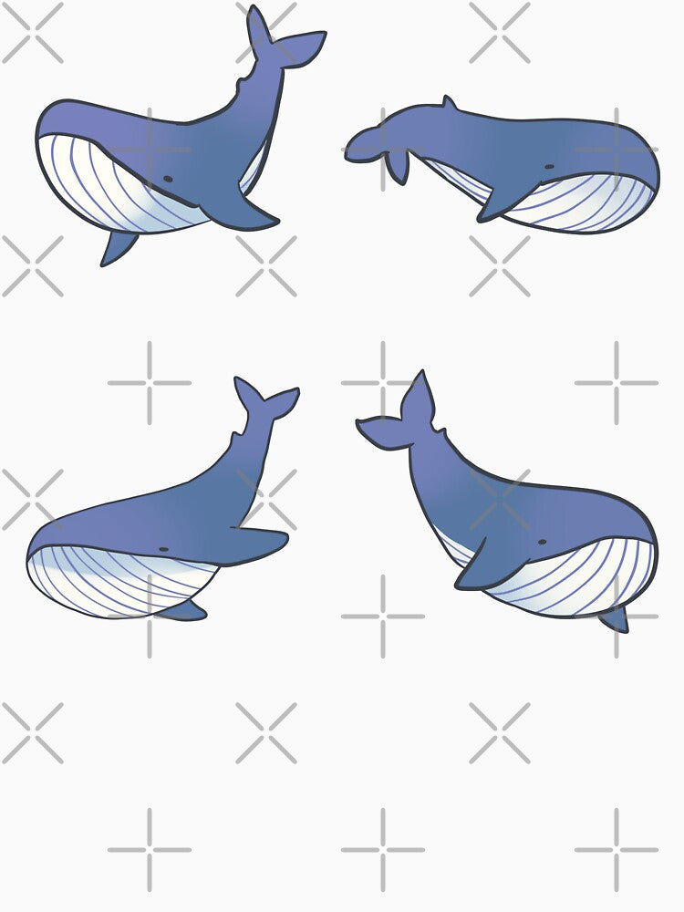 Cute Blue whale art pack by Mayarart