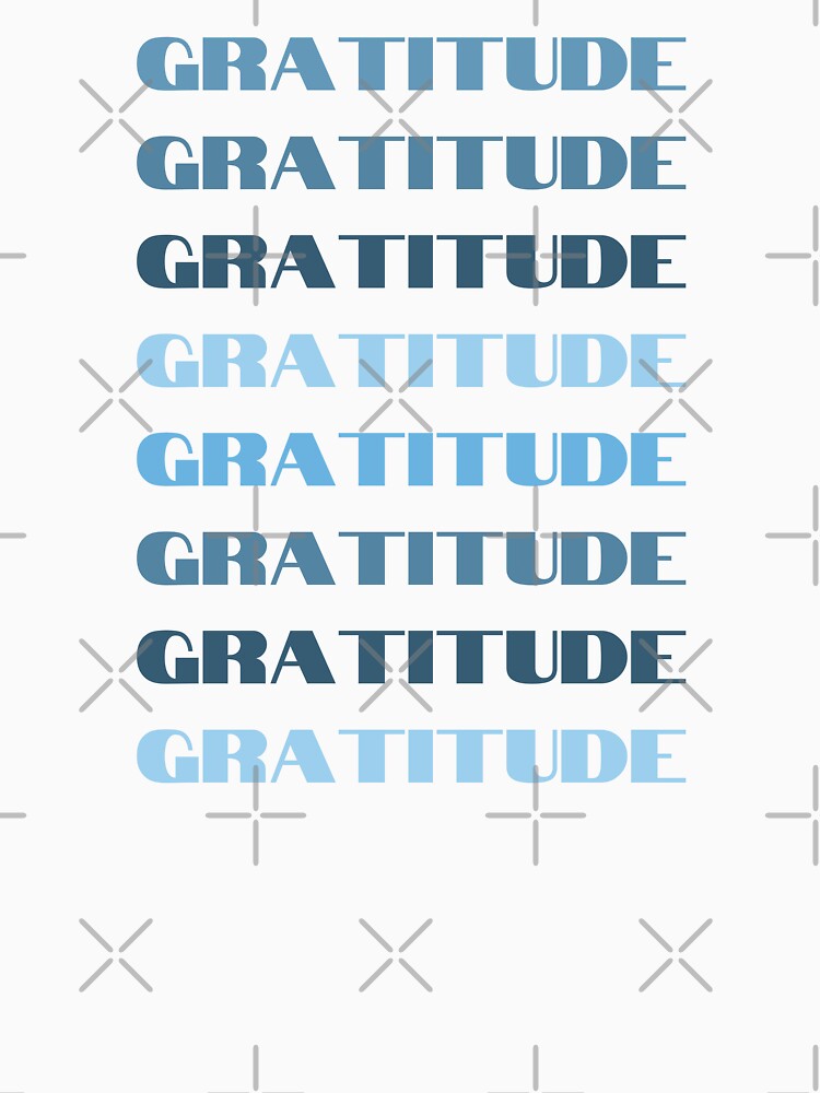 Gratitude Blue Repeating Gradient Word by NinniSilver