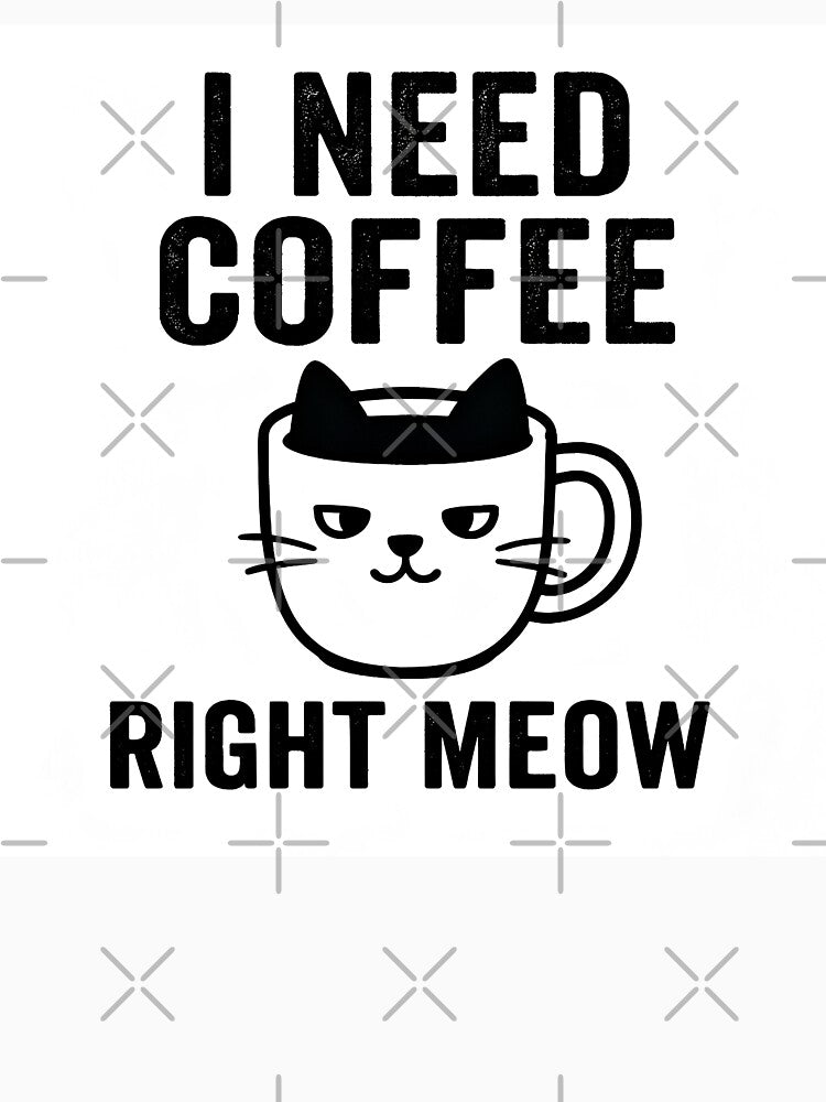 Funny Coffee Cat Mug with Sarcastic Quote by Amr Siam