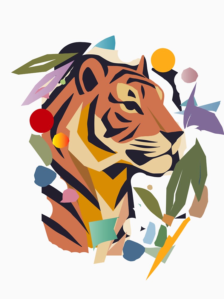 Abstract tiger in artistic style by Kisho