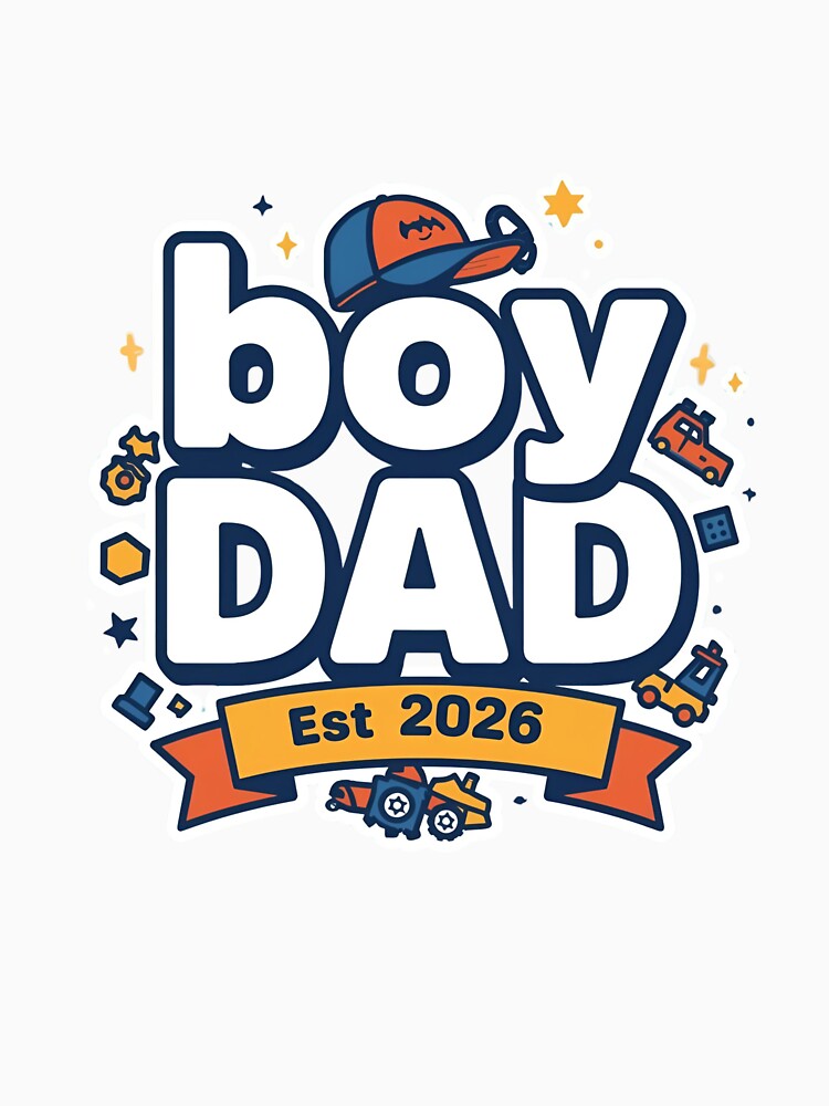 Boy Dad Est 2026 Proud New Dad T-Shirt – Fatherhood Announcemen by GAIDREDA