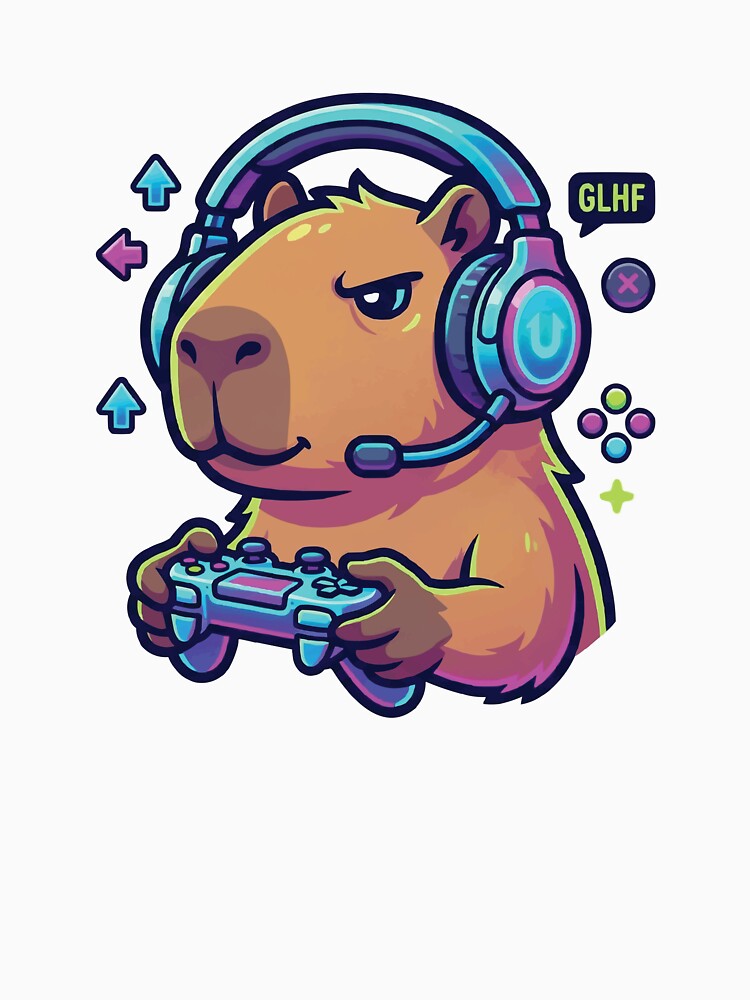 Gamer Capybara - Zero Rage Just Chill Video Game by Petzzz